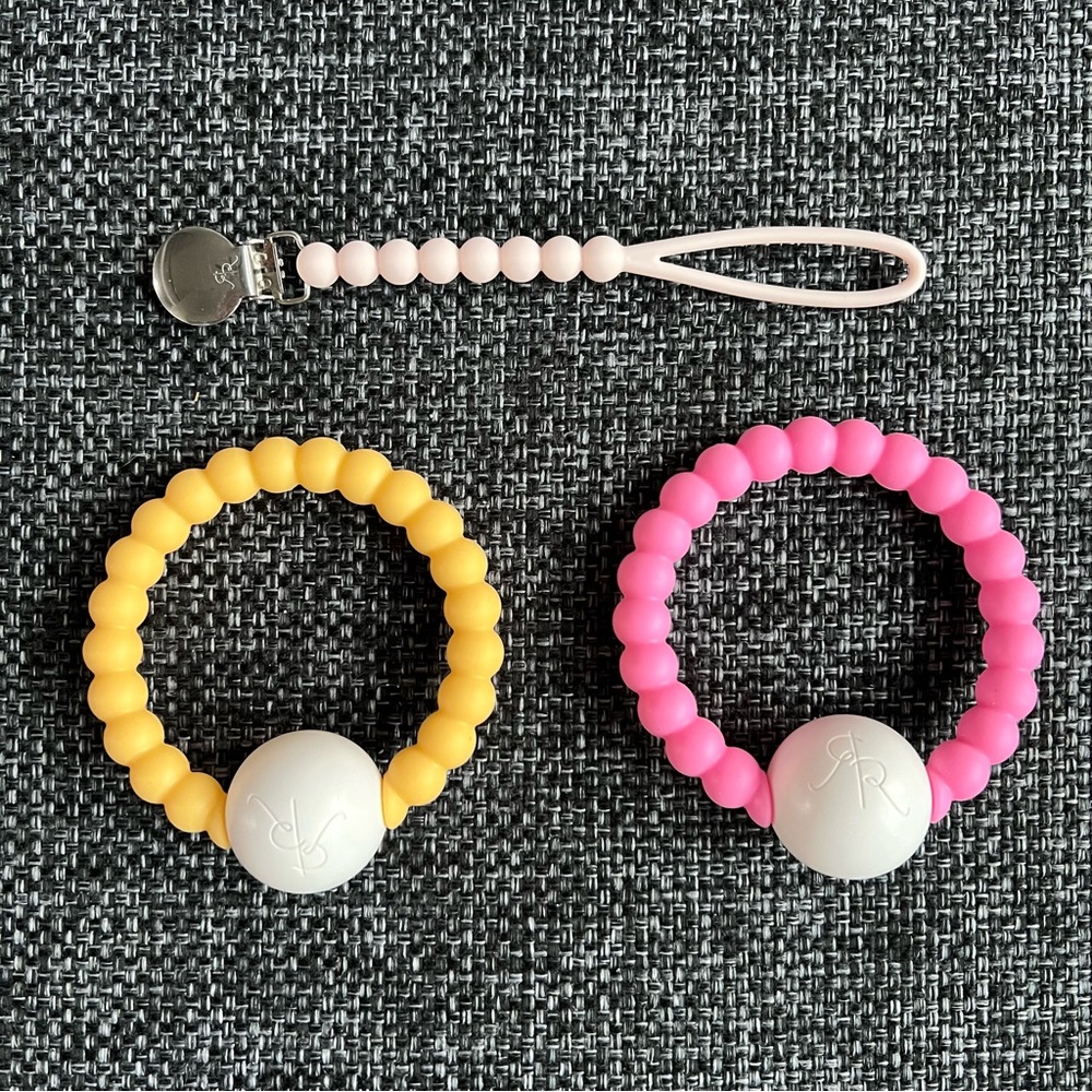 Ryan & Rose Teethers and Pacifier Clip